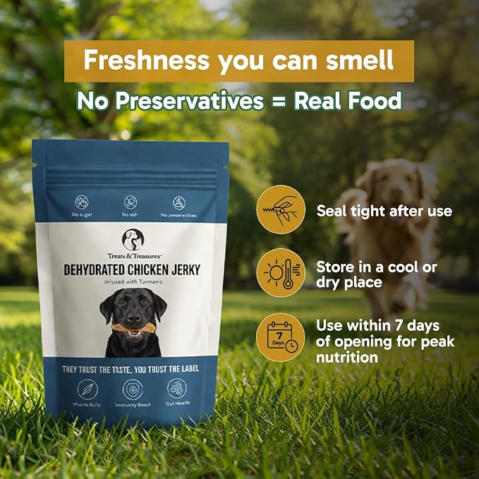 Dehydrated Chicken Jerky Dog Treats 75g